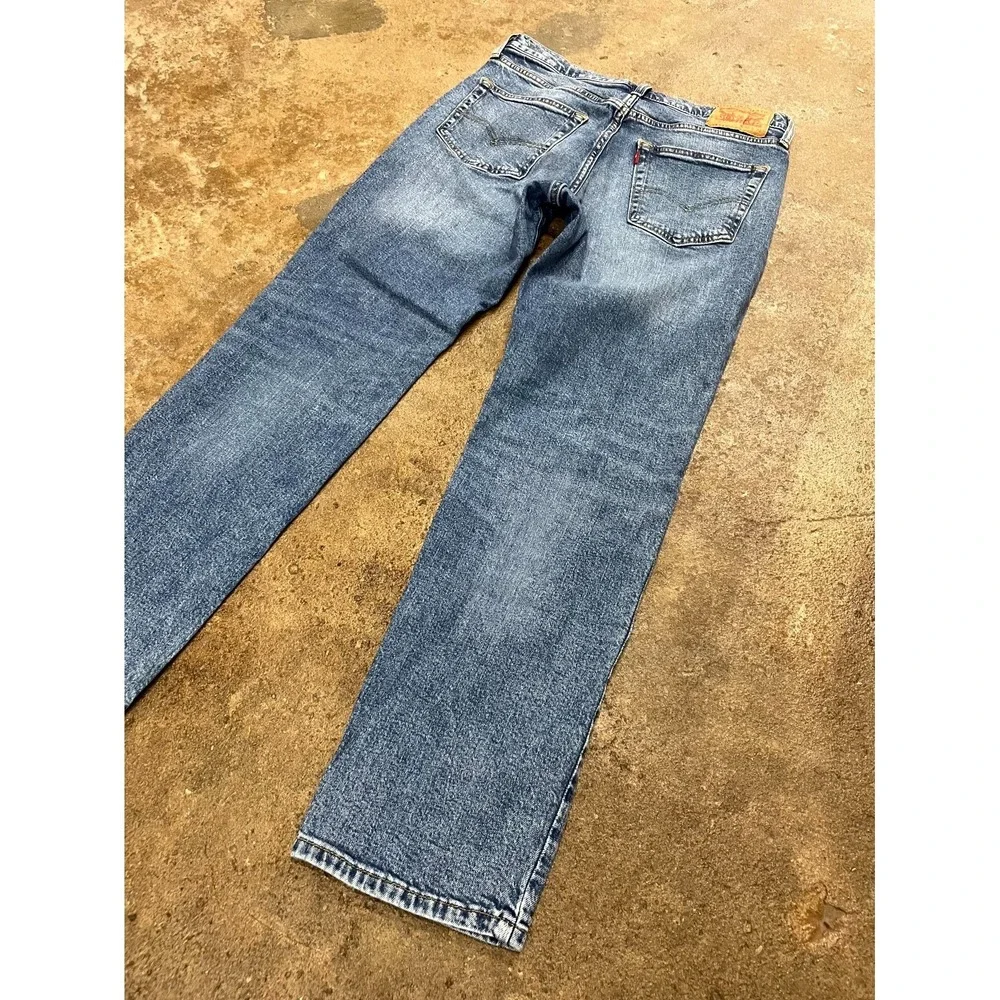 Levi's 541 Athletic Fit Jeans Mens 32x32 Blue Whiskering‎ Denim Cotton Taper Leg